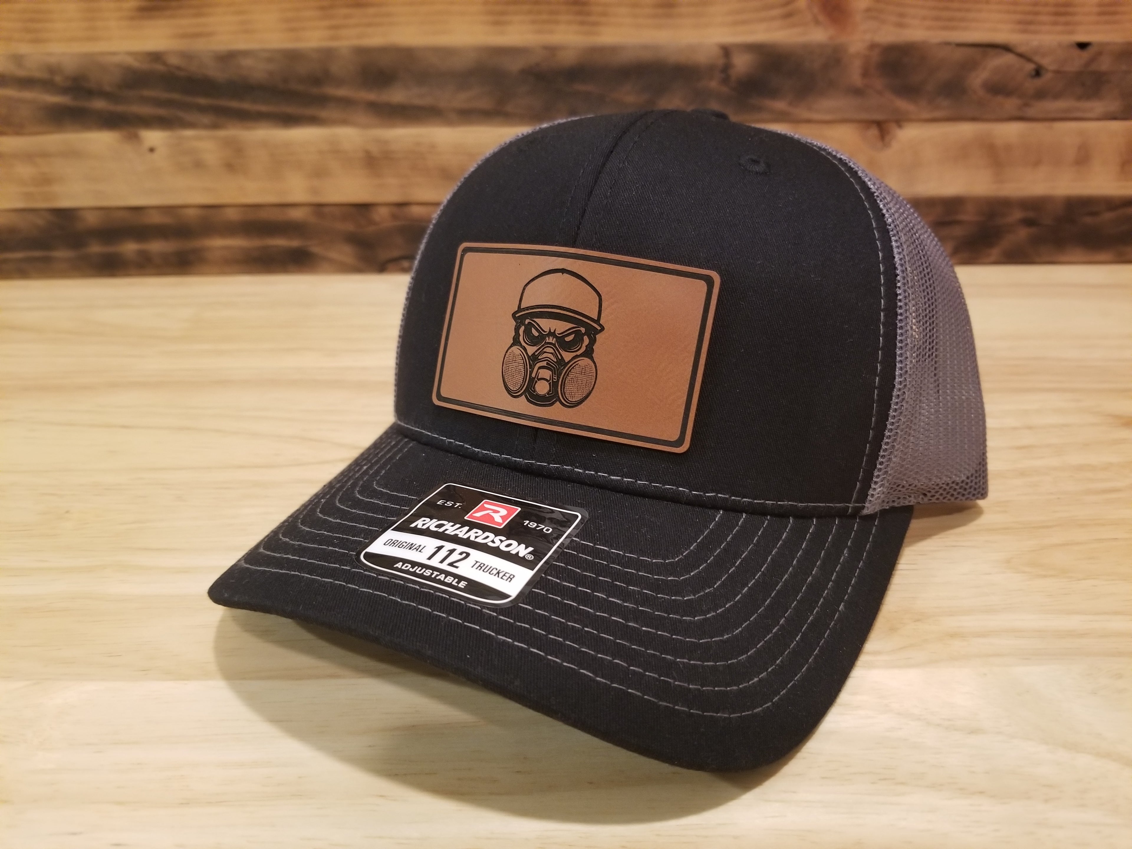 Body Shop Merch Hat with Rawhide Skull wearing dust mask and cap