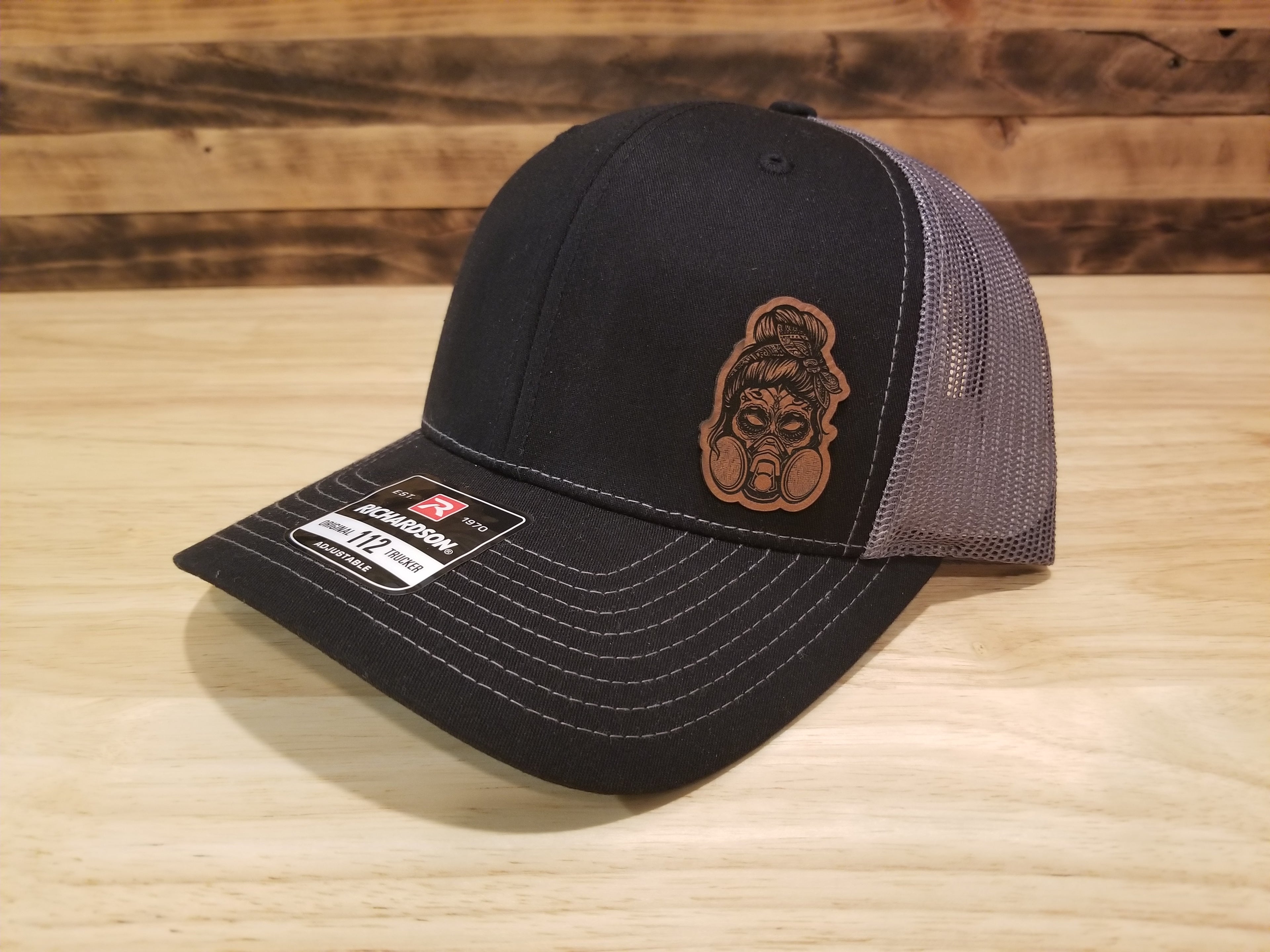 Body Shop Merch Hat with Rawhide Female Skull wearing dust mask