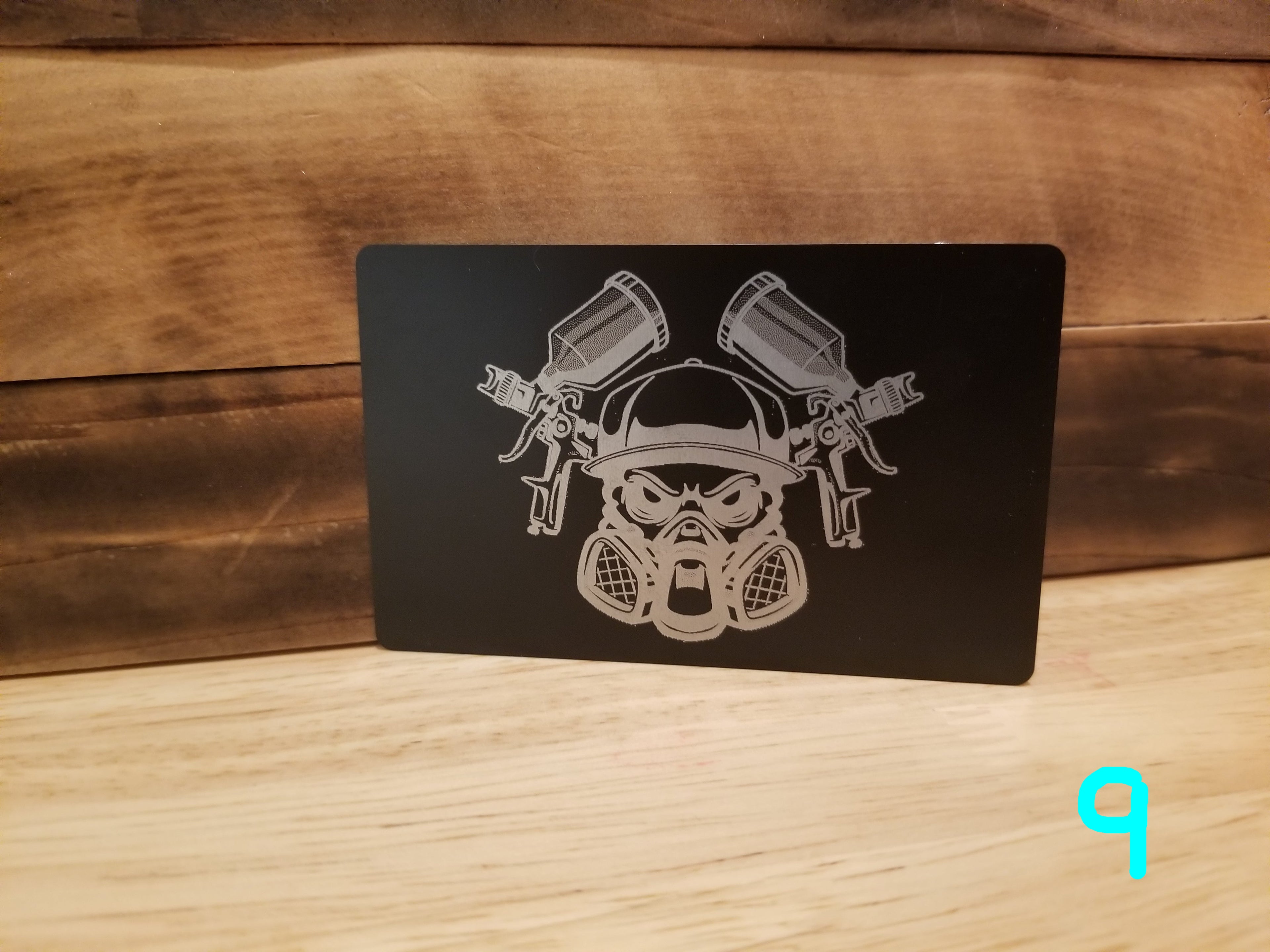 Black Lightweight Aluminum Wallet featuring Body Shop Merch branding